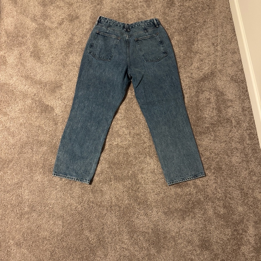 Good American Classic Blue Straight Leg Jeans - Picture 4 of 4
